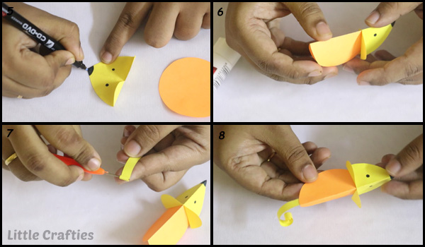 Paper Mouse Instructions Steps 5-8