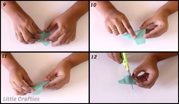 3D Paper Star Step by Step 9-12