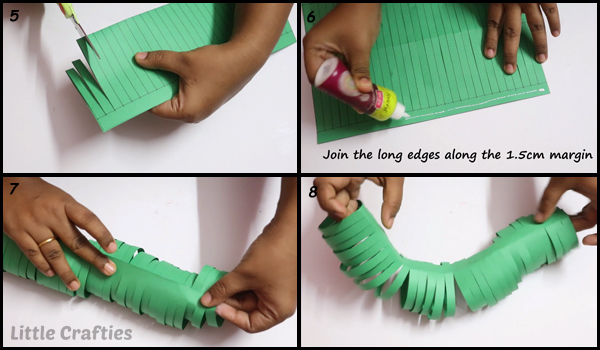 Christmas Paper Wreath Step by Step 5-8