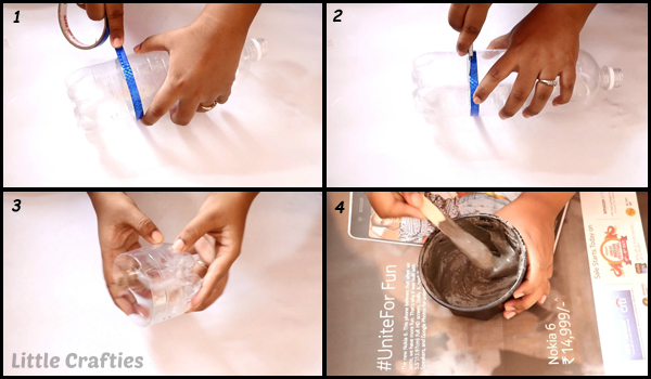 DIY Cement Candle Holder Step by Step 1-4