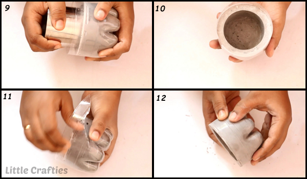 DIY Cement Candle Holder Step by Step 9-12