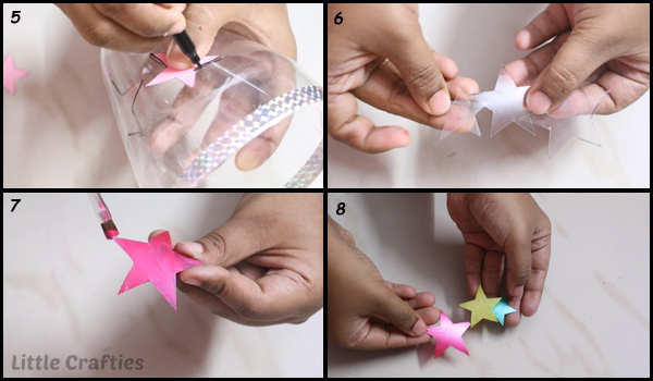 Plastic Bottle Christmas Decoration Step by Step 5-8