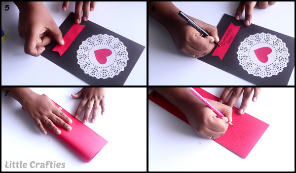 Spiral Heart Pop Up Card Valentines Step 5-8