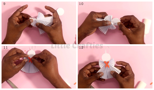 DIY Paper Angel With Accordion Fold - The Shabby Tree