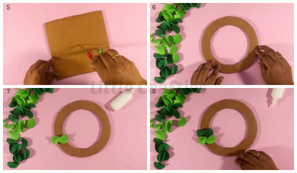  Christmas Wreath DIY Steps 5-8