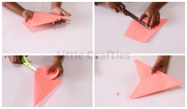 paper christmas star steps 5-8