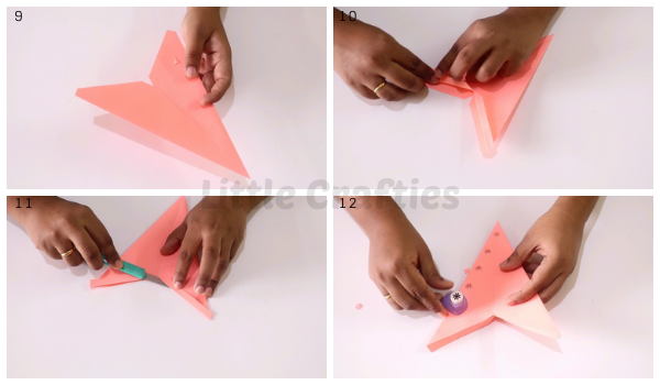 paper christmas star steps 9-12