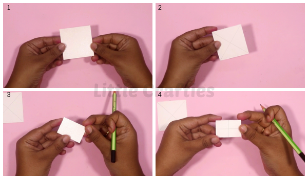 mini envelope for scrapbook steps 1-4