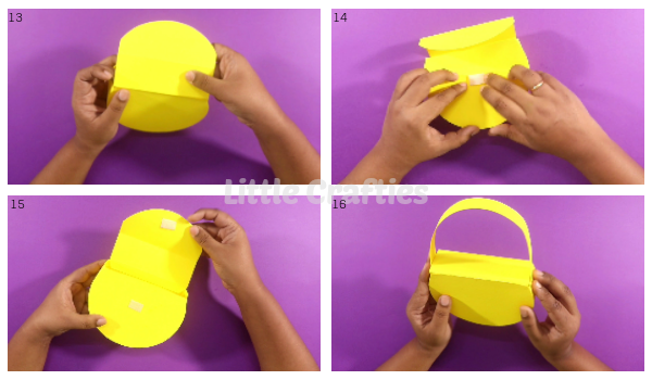 DIY Paper Handbag Tutorial Steps 13-16