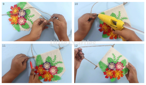 DIY Wall Hanging Craft Steps 9-12