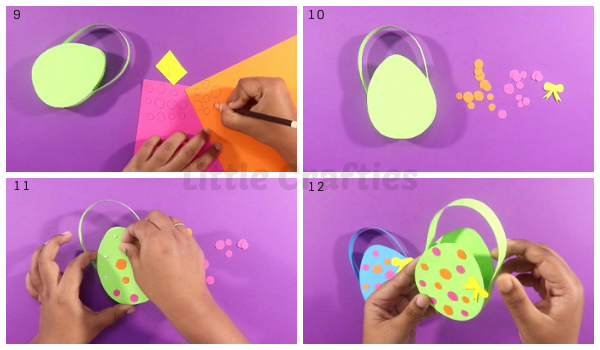 Easter Egg Basket Making Steps 9-12