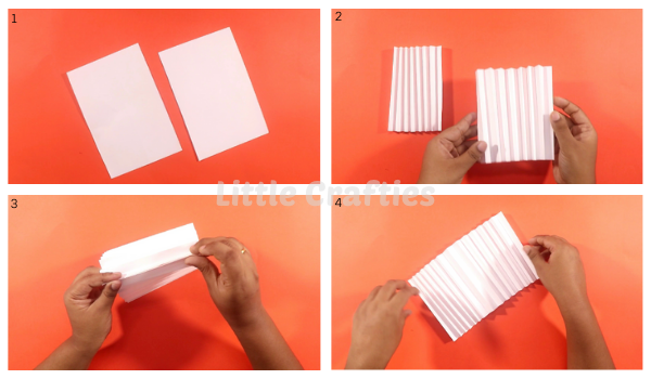 Paper Easter Bunny Craft Steps 1-4