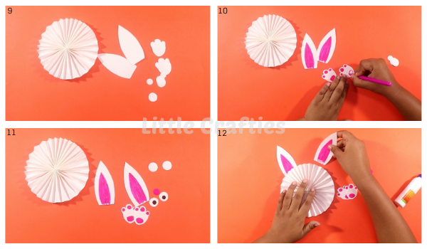 Paper Easter Bunny Craft Steps 9-12