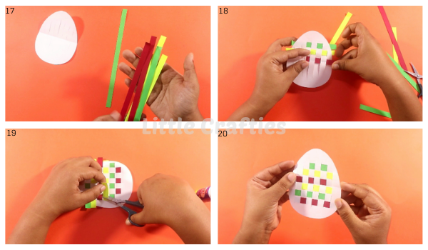 Paper Easter Egg Craft Steps 17-20