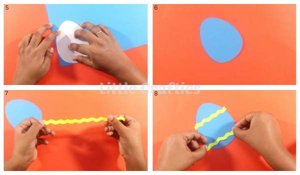 Paper Easter Egg Craft Steps 5-8
