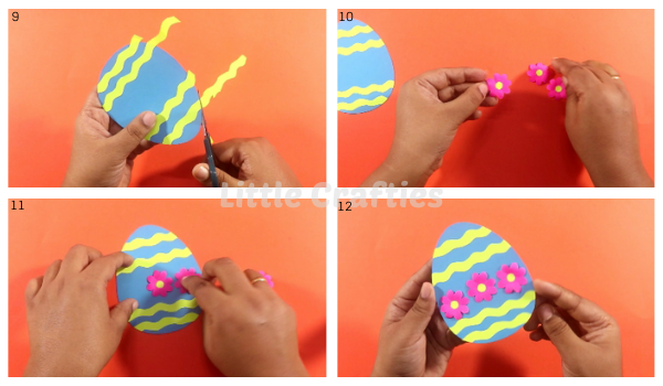 Paper Easter Egg Craft Steps 9-12