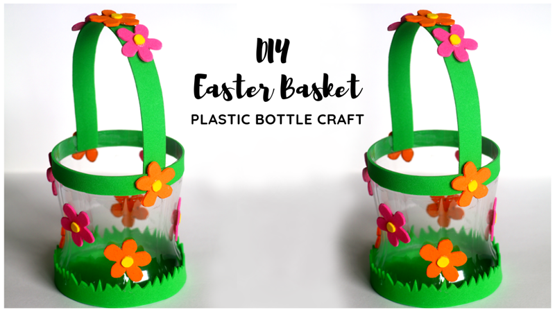 plastic bottle basket easter