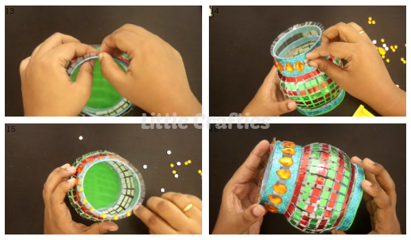 Plastic Bottle Recycling DIY Lanterns Steps 13-16