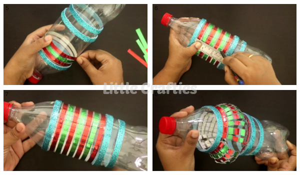 Plastic Bottle Recycling DIY Lanterns Steps 5-8