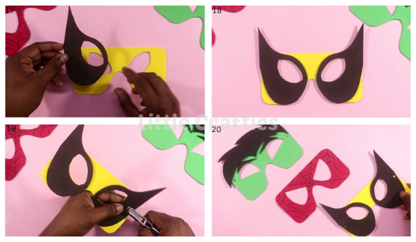 Superhero Face Mask DIY Steps 17-20