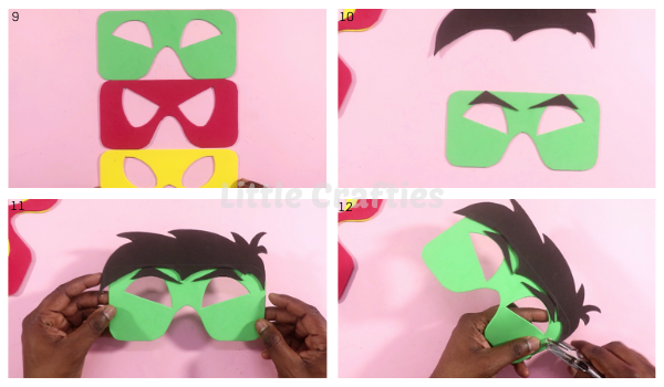 Superhero Face Mask DIY Steps 9-12