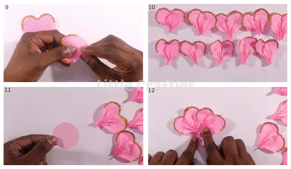 How to make easy and simple paper flower by crepe paper 