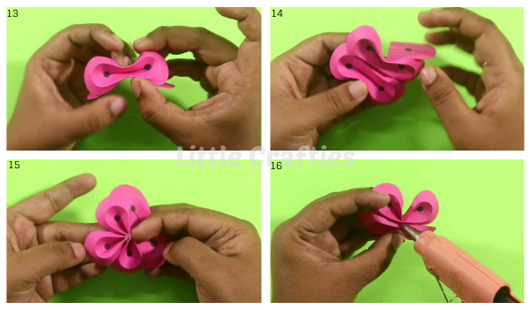 Paper Flowers Making Tutorial Step By Step 13-16