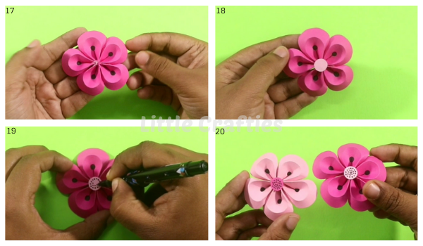 Flower Making Tutorial Step By Step 17-20