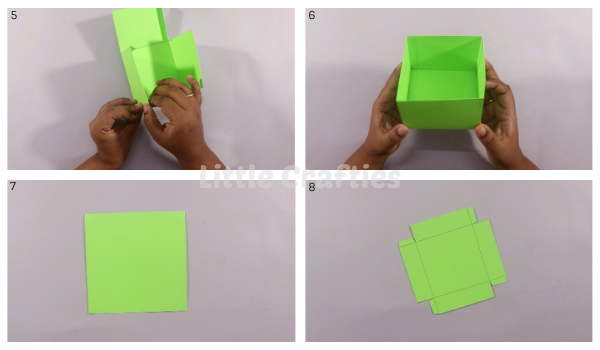 Paper Gift Box Steps 5-8