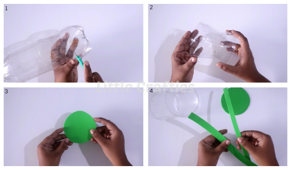 plastic bottle basket steps 1-4