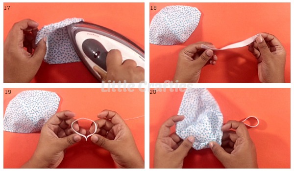 Face Mask Sewing Tutorial Steps 17-20