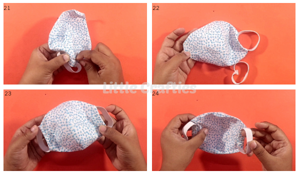 Face Mask Sewing Tutorial Steps 21-24