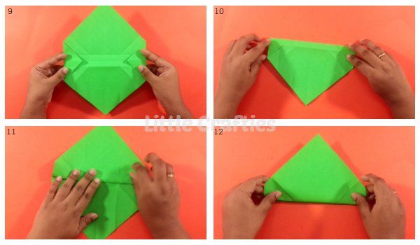 Origami Paper Gift Bag Steps 9-12