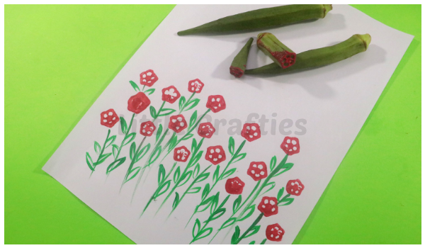 Okra Vegetable Painting