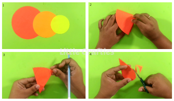 Flower Pop Up Card Tutorial Steps 1-4