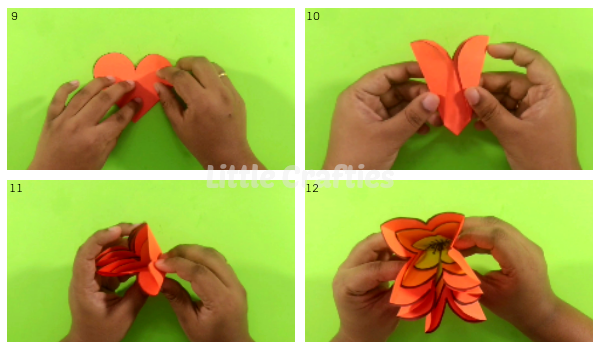 Flower Pop Up Card Tutorial Steps 9-12