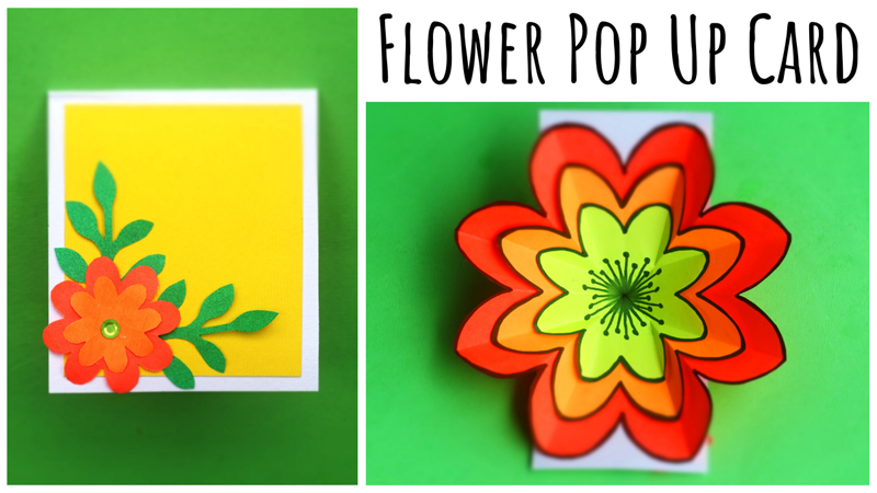 tiggeri kort himmelsk Flower Pop Out Card - Easy Pop Up Card Tutorial - Handmade Greetings