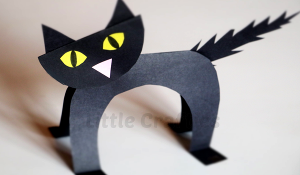 Halloween Paper Cat Craft