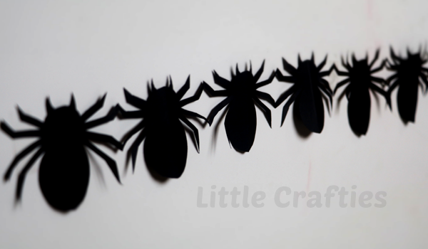 Paper Spider Halloween Garland