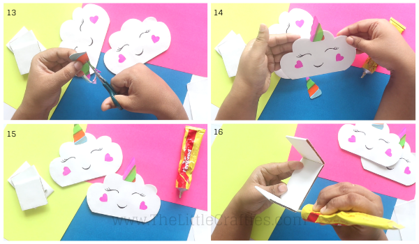 DIY unicorn pen stand Steps 13 - 16