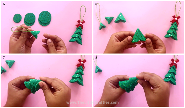 DIY Christmas Tree Ornaments Steps 5-8