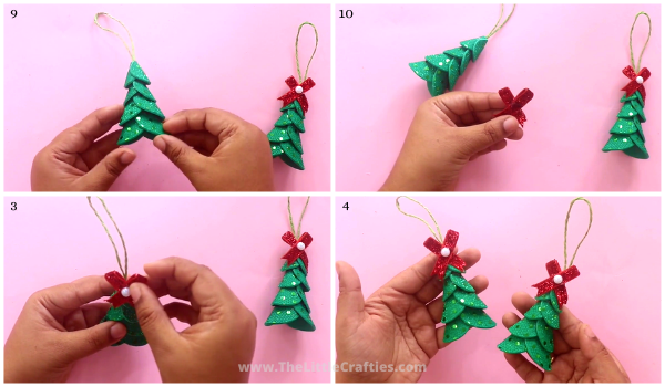 DIY Christmas Tree Ornaments Steps 9-12