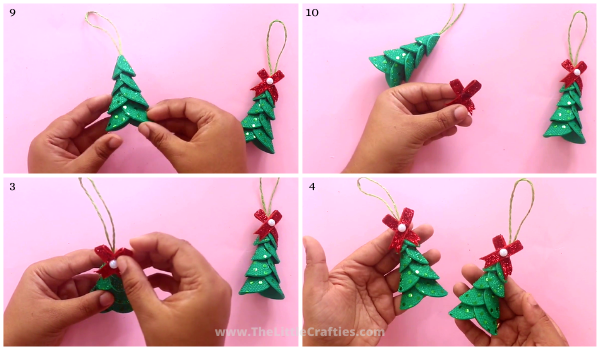 10 Christmas Decoration idea with glitter foam sheet step by step