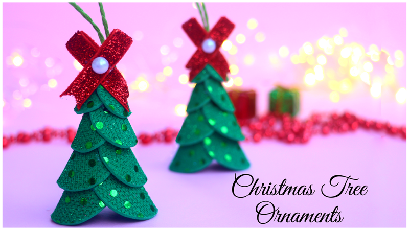 DIY Christmas Ornament Ideas With Glitter Foam Sheet, Christmas Crafts