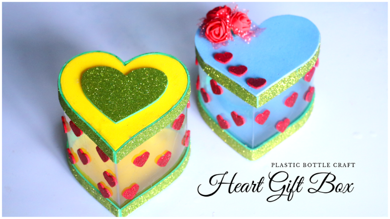 Heart Gift Box Plastic Bottle Craft