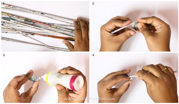 newspaper spider halloween craft 1