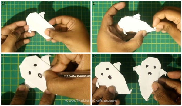 Origami Paper Ghost Halloween Craft 13