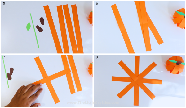 3D Paper Pumpkin making